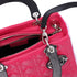 Christian Dior Lady Dior Medium Bag Handbag Pink Light Pink Black Lambskin